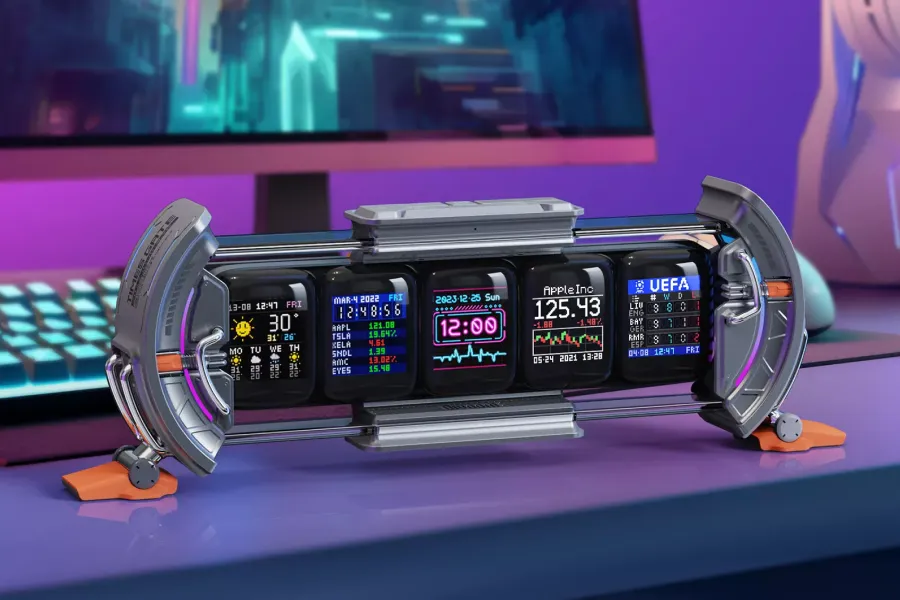 Futuristic LED Desk Clock